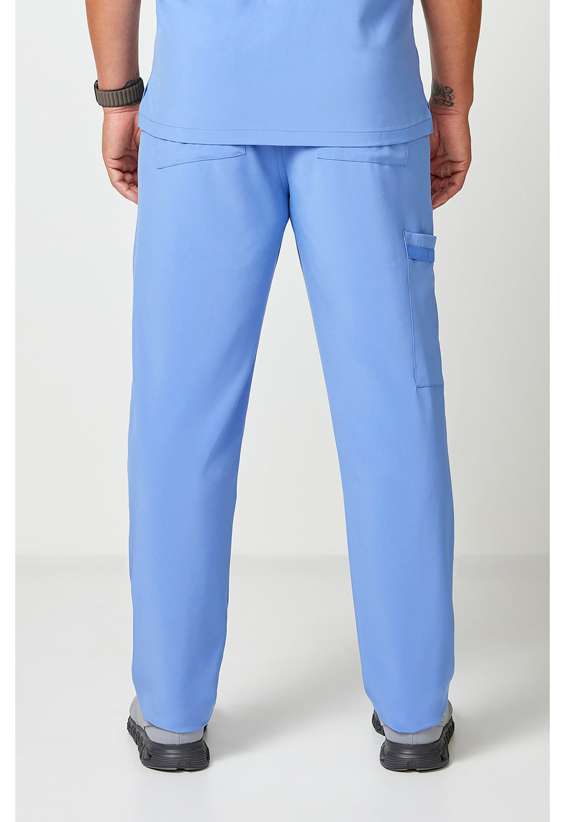 EDS Essentials DK019 Unisex Unisex Natural Rise Tapered Leg Scrub Pants Ciel