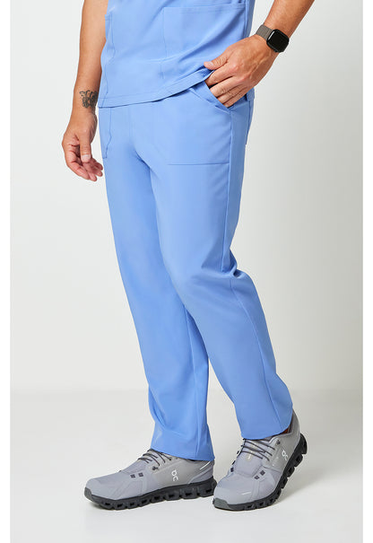 EDS Essentials DK019 Unisex Unisex Natural Rise Tapered Leg Scrub Pants Ciel