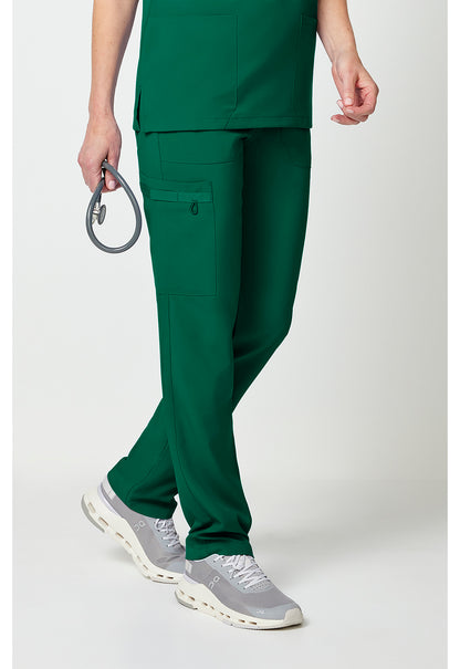 EDS Essentials DK019 Unisex Unisex Natural Rise Tapered Leg Scrub Pants Hunter Green
