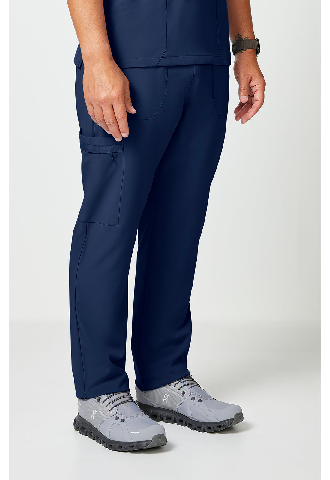 EDS Essentials DK019 Unisex Unisex Natural Rise Tapered Leg Scrub Pants Navy
