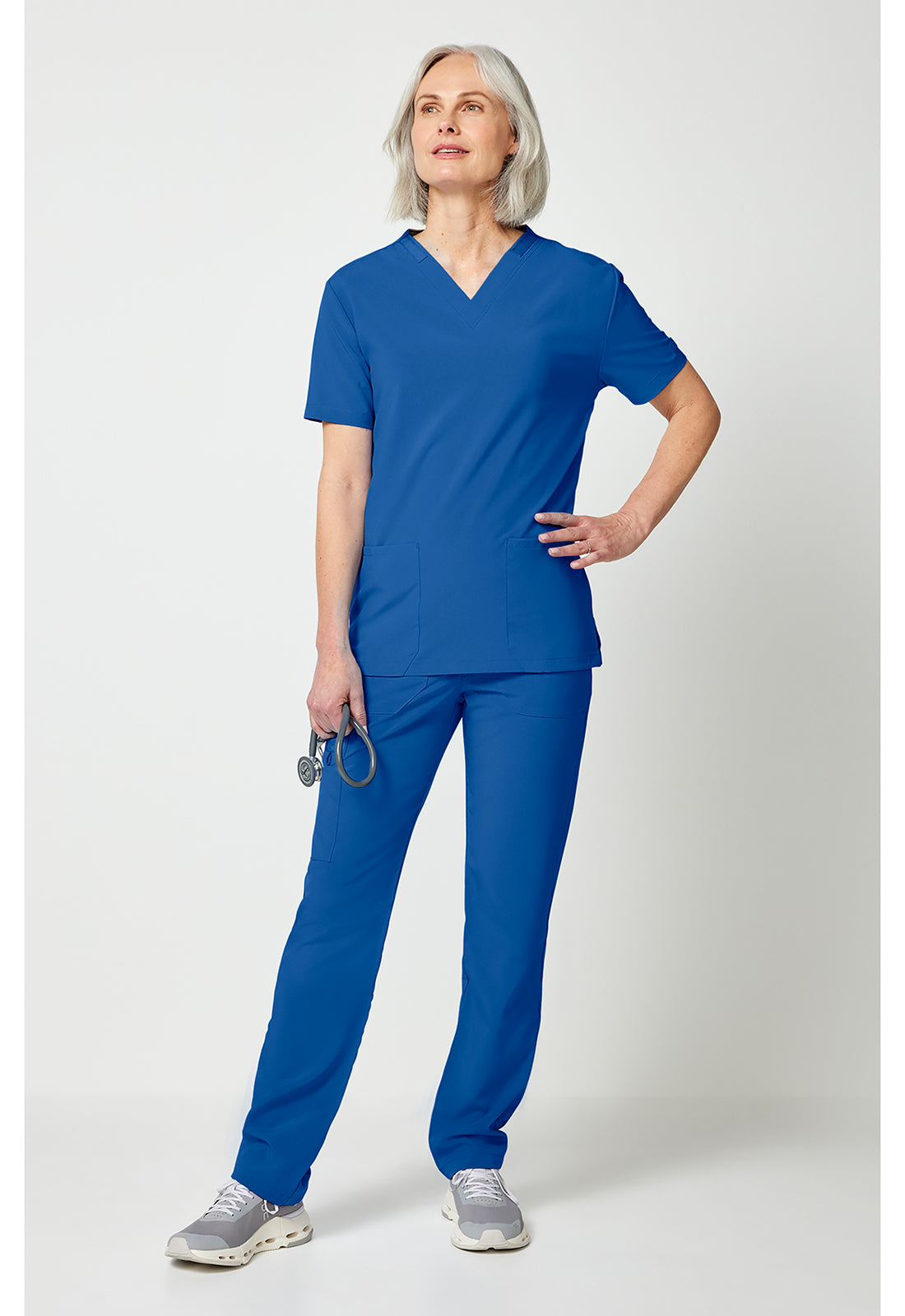 EDS Essentials DK019 Unisex Unisex Natural Rise Tapered Leg Scrub Pants Royal