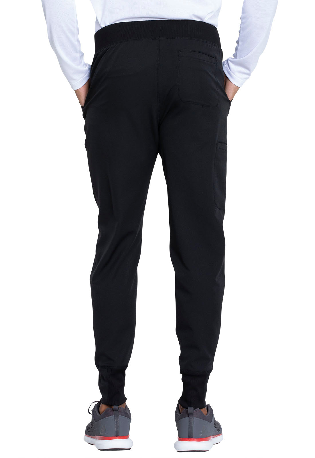 Dynamix DK040 Men's Natural Rise Jogger Black Model Image Back | Dickies