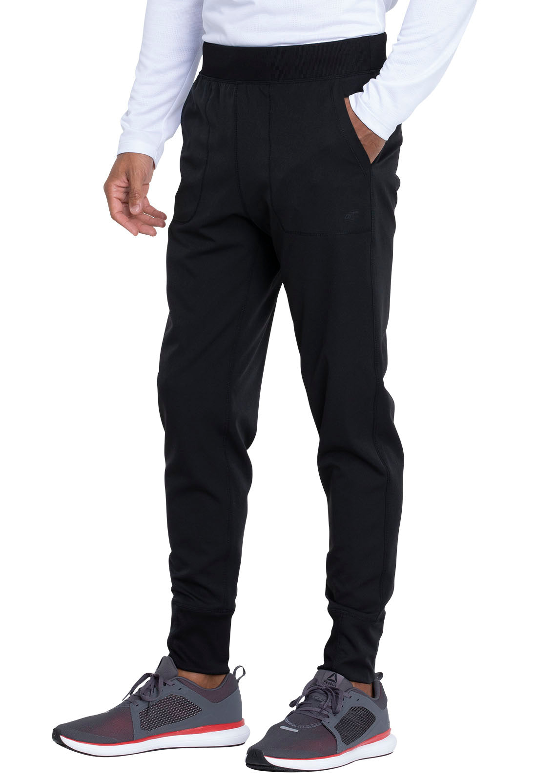 Dynamix DK040 Men's Natural Rise Jogger Black Model Image Right Side | Dickies