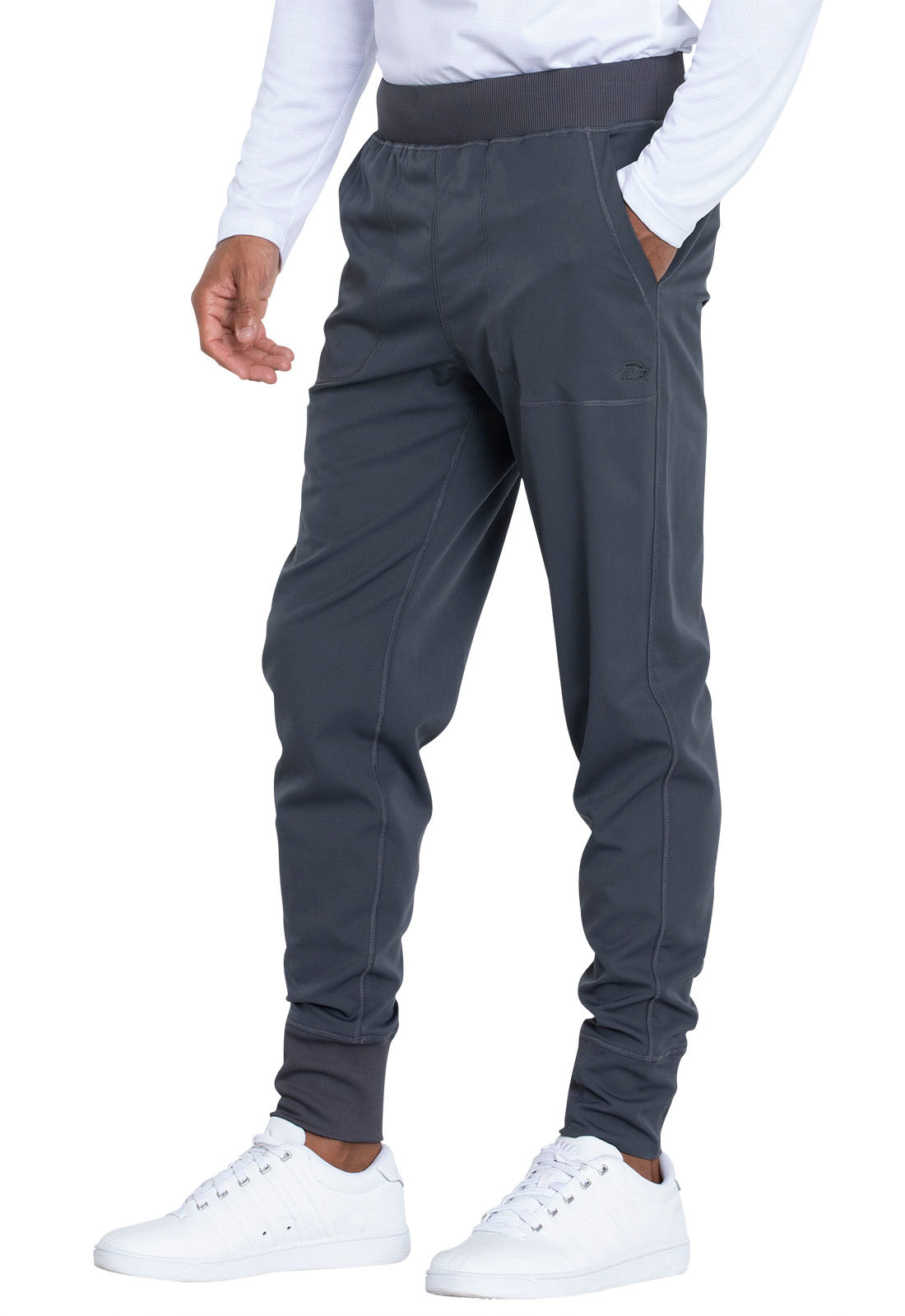 Dynamix DK040 Men's Natural Rise Jogger Pewter Model Image Right Side | Dickies