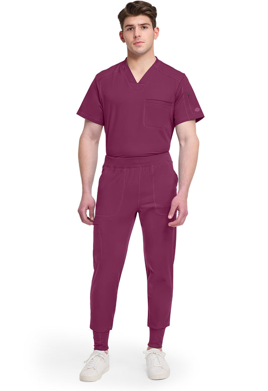Dynamix DK040 Men's Natural Rise Scrub Joggers Wine