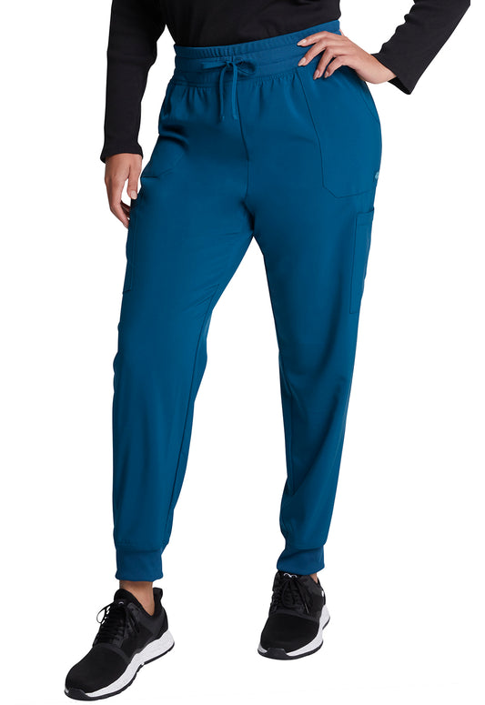 EDS Essentials DK065 Mid Rise Jogger Caribbean Blue Model Image Right Side | Dickies