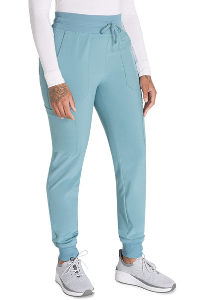 EDS Essentials DK065 Mid Rise Jogger Mineral Blue Model Image Left Side | Dickies