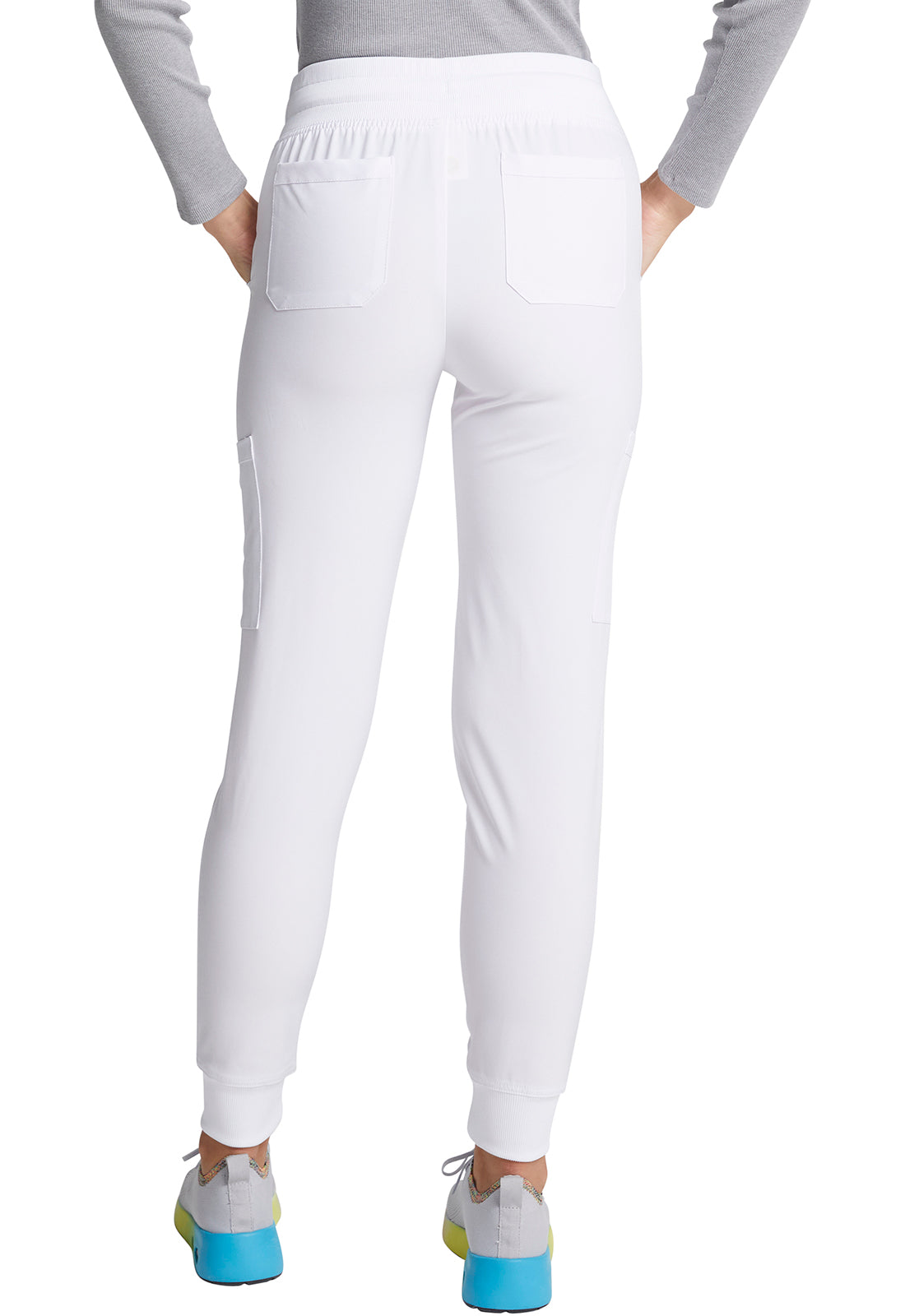 EDS Essentials DK065 Mid Rise Jogger White Model Image Back | Dickies