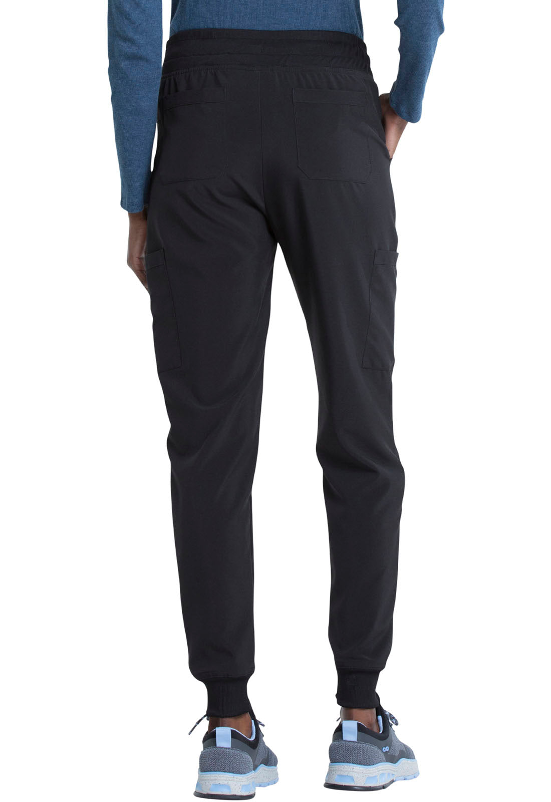 EDS Essentials DK065 Mid Rise Jogger Black Model Image Back | Dickies