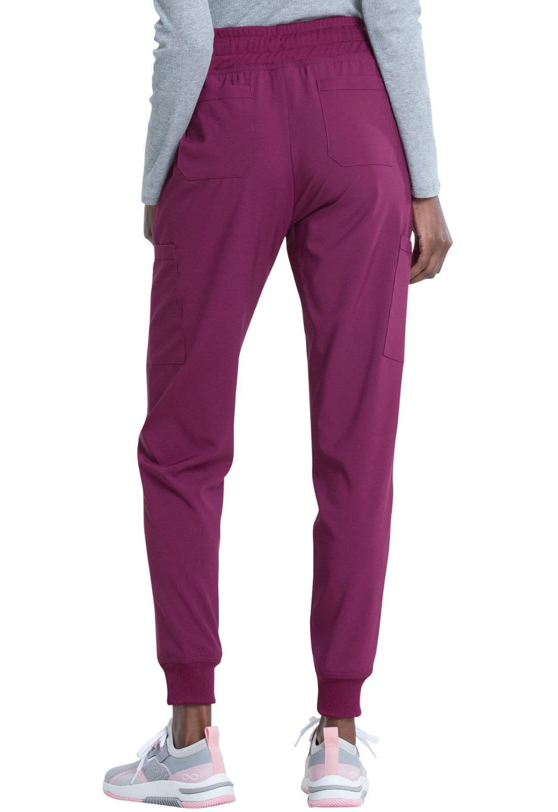 EDS Essentials DK065 Mid Rise Jogger Wine Model Image Back | Dickies