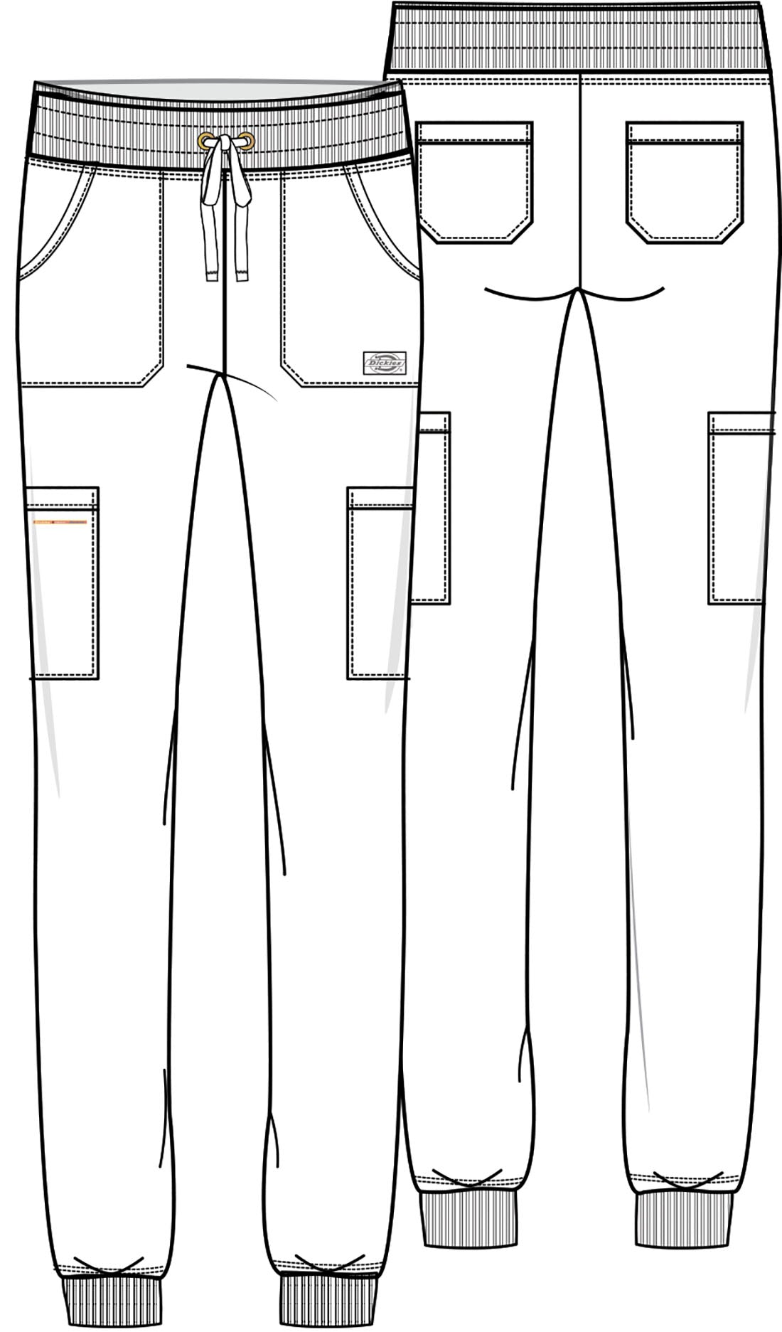 EDS Essentials DK065 Women's Mid Rise Scrub Joggers Olive
