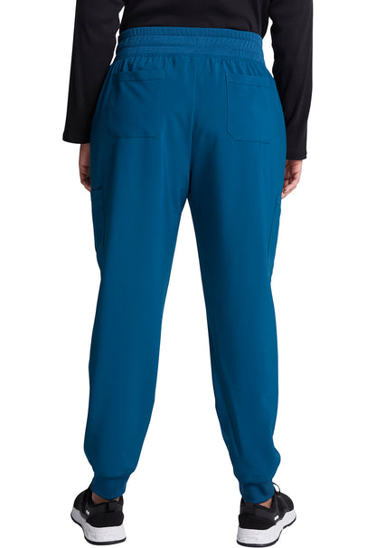 EDS Essentials DK065 Women's Mid Rise Scrub Joggers Caribbean Blue