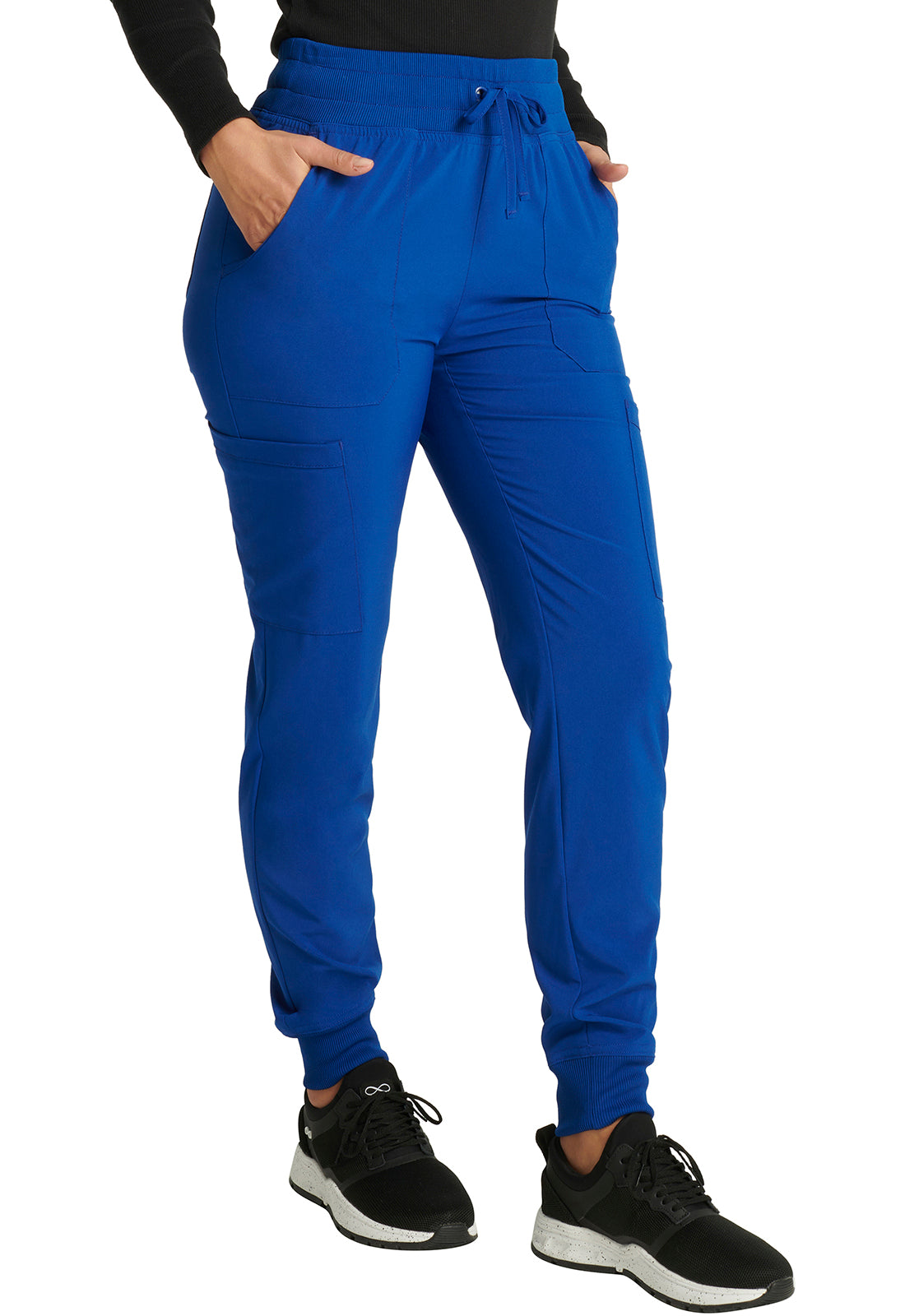 EDS Essentials DK065 Women's Mid Rise Scrub Joggers Galaxy Blue