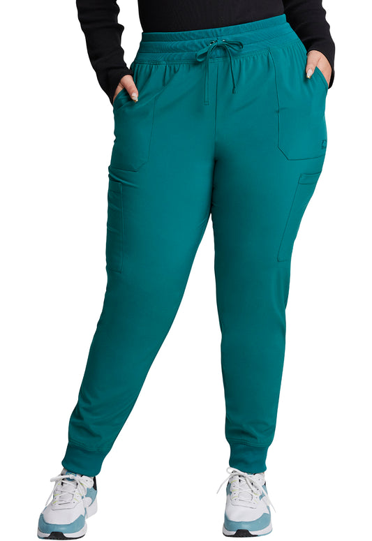 EDS Essentials DK065 Women's Mid Rise Scrub Joggers Hunter Green
