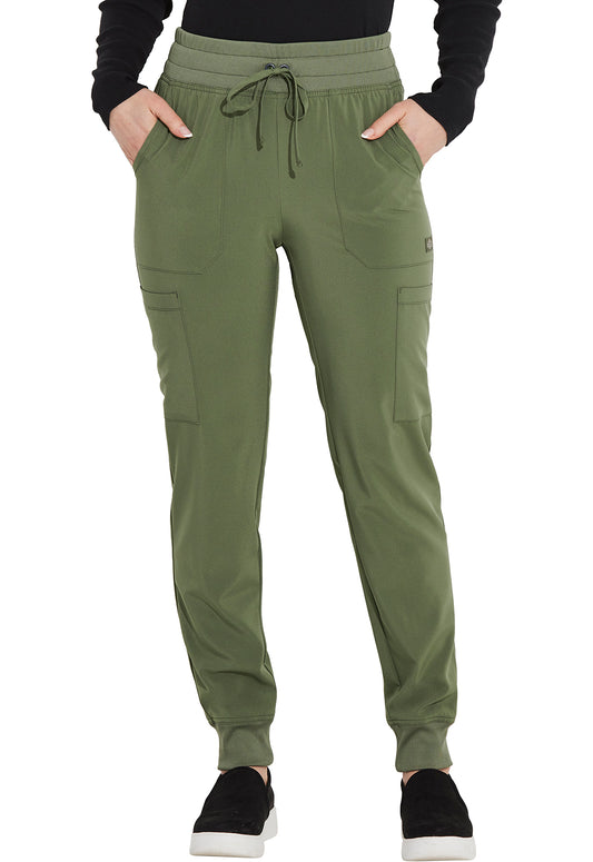 EDS Essentials DK065 Women's Mid Rise Scrub Joggers Olive