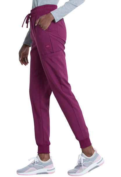 EDS Essentials DK065 Women's Mid Rise Scrub Joggers Wine
