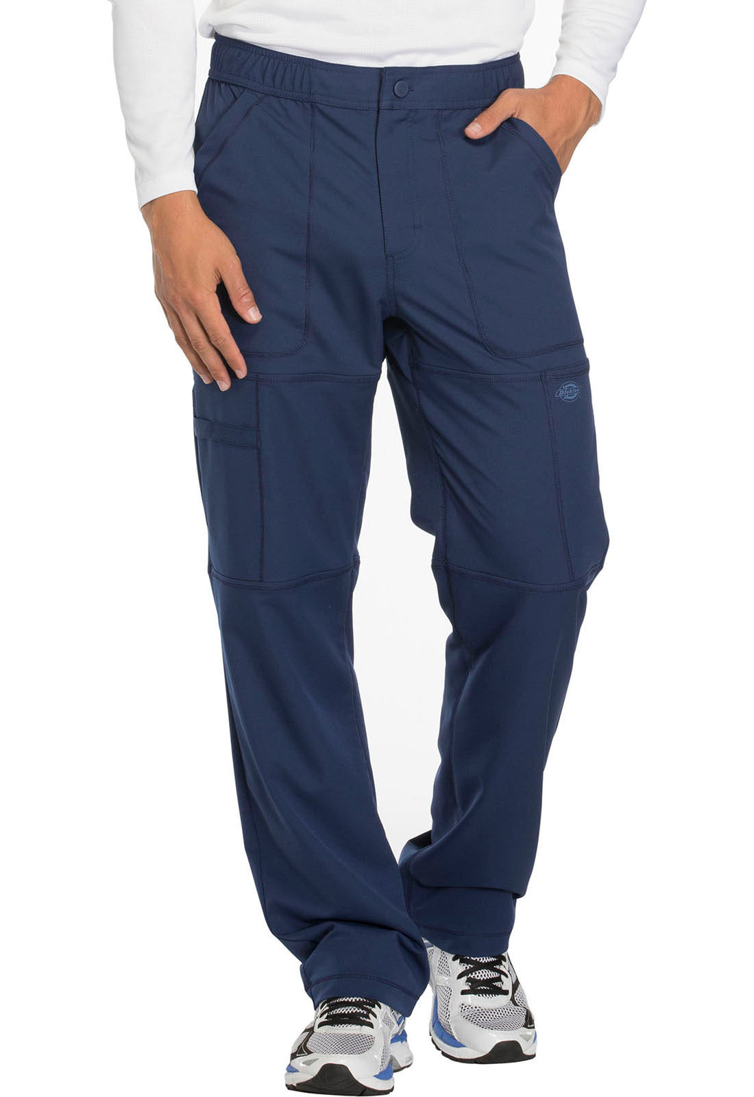 Dynamix DK110 Men's Zip Fly Cargo Pants Navy Model Image Front | Dickies