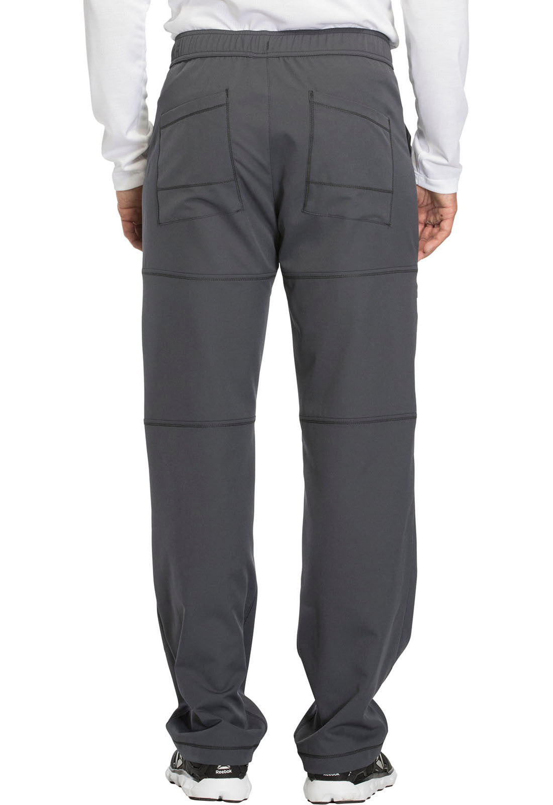 Dynamix DK110 Men's Zip Fly Cargo Pants Pewter Model Image Back | Dickies