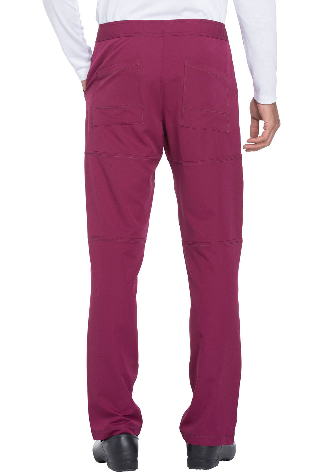 Dynamix DK110 Men's Zip Fly Cargo Pants Wine Model Image Back | Dickies