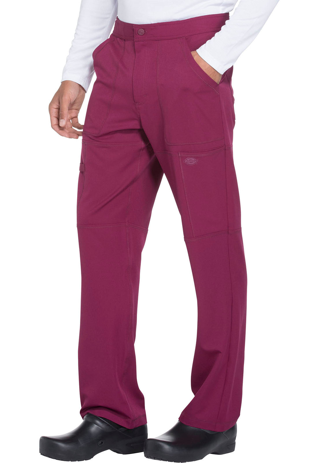 Dynamix DK110 Men's Zip Fly Cargo Pants Wine Model Image Right Side | Dickies