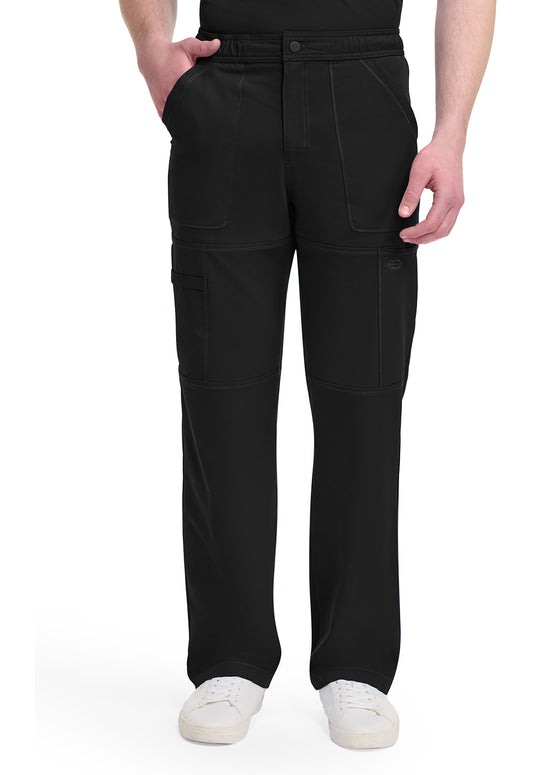 Dynamix DK110 Men's Zip Fly Cargo Scrub Pants Black