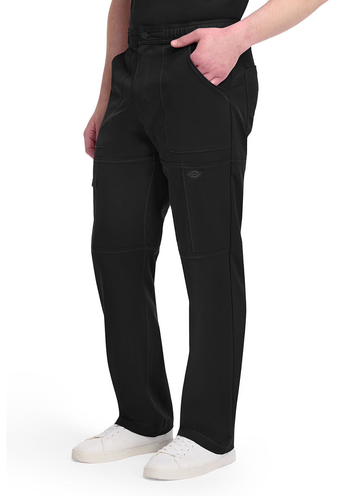 Dynamix DK110 Men's Zip Fly Cargo Scrub Pants Black