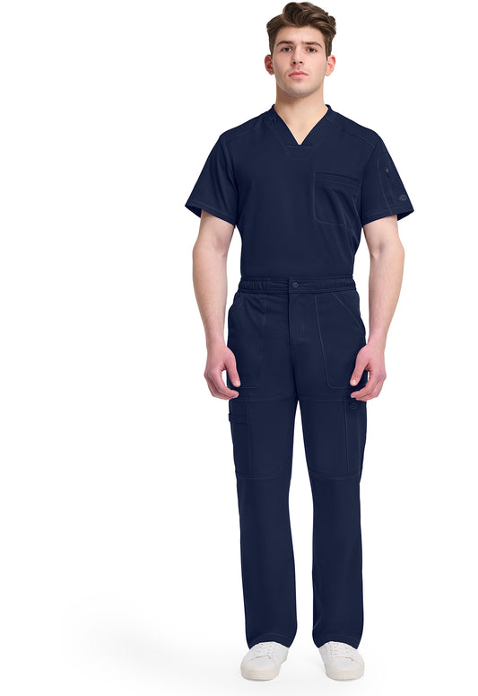 Dynamix DK110 Men's Zip Fly Cargo Scrub Pants Navy
