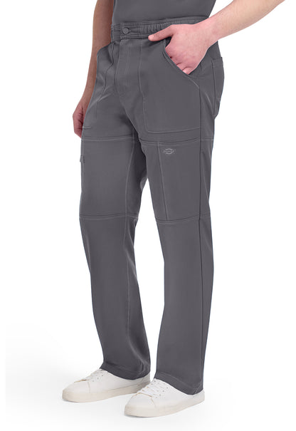 Dynamix DK110 Men's Zip Fly Cargo Scrub Pants Pewter