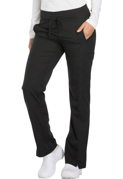 Dynamix DK130 Mid Rise Straight Leg Drawstring Pants Black