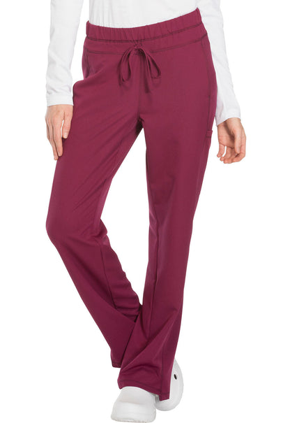 Dynamix DK130 Mid Rise Straight Leg Drawstring Pants Wine