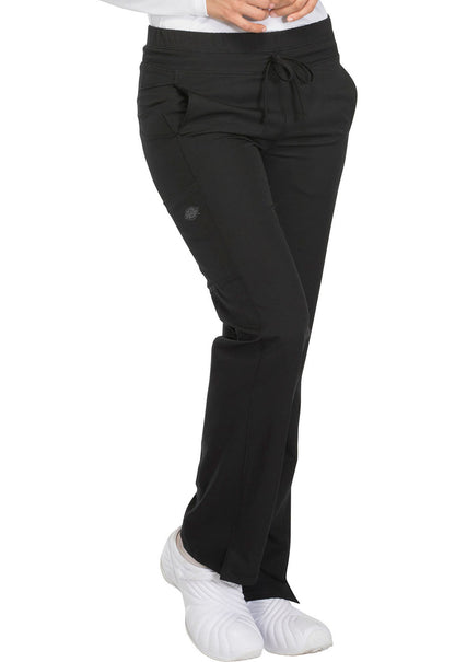 Dynamix DK130 Mid Rise Straight Leg Drawstring Pants Black Model Image Left Side | Dickies