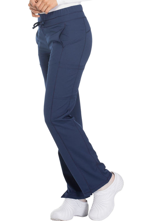 Dynamix DK130 Mid Rise Straight Leg Drawstring Pants Navy Model Image Right Side | Dickies