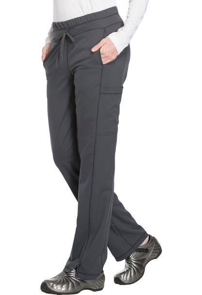 Dynamix DK130 Mid Rise Straight Leg Drawstring Pants Pewter Model Image Right Side | Dickies