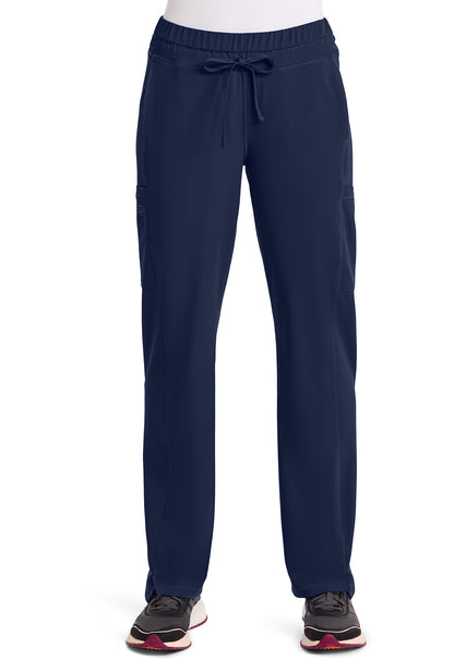 Dynamix DK130 Women's Mid Rise Straight Leg Drawstring Scrub Pants Navy