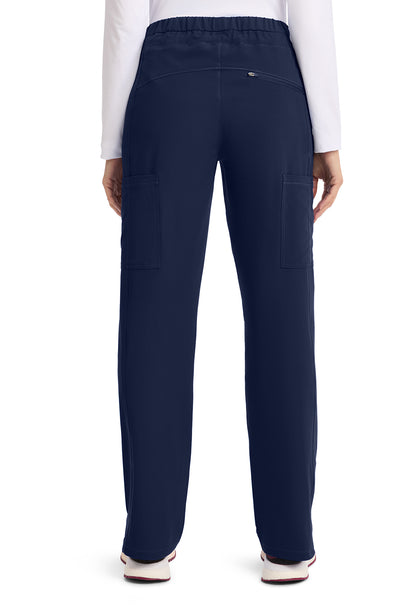 Dynamix DK130 Women's Mid Rise Straight Leg Drawstring Scrub Pants Navy