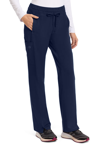 Dynamix DK130 Women's Mid Rise Straight Leg Drawstring Scrub Pants Navy