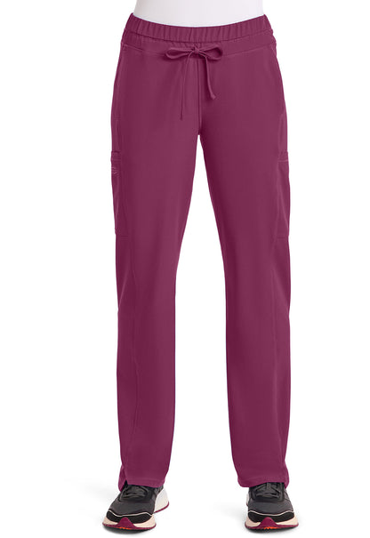 Dynamix DK130 Women's Mid Rise Straight Leg Drawstring Scrub Pants image 1