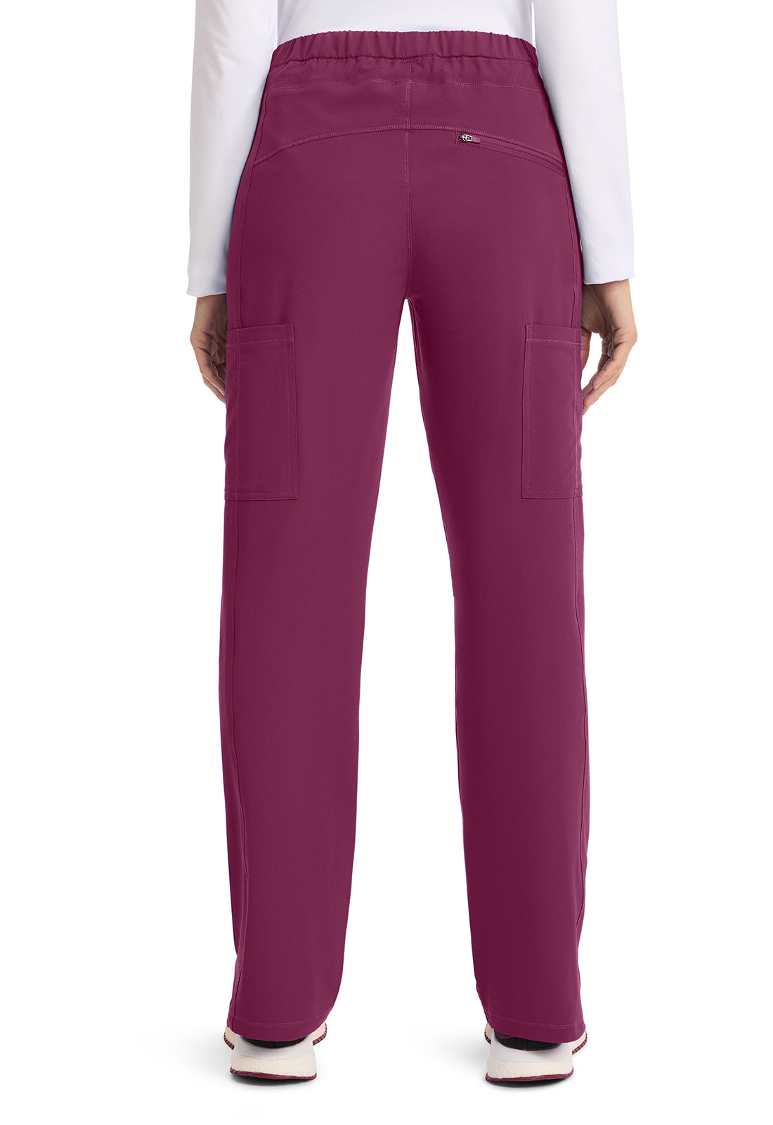 Dynamix DK130 Women's Mid Rise Straight Leg Drawstring Scrub Pants Wine
