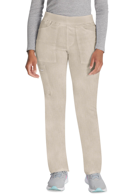 Balance DK135 Mid Rise Tapered Leg Pull-on Pants Heather Blonde Wood Model Image Front | Dickies