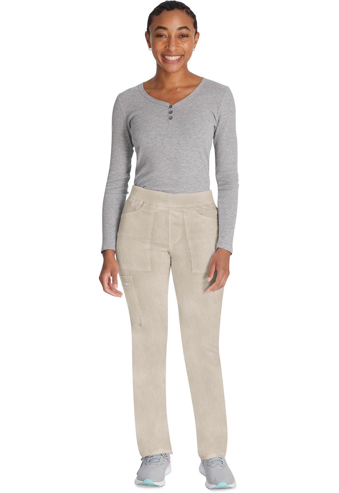 Balance DK135 Mid Rise Tapered Leg Pull-on Pants Heather Blonde Wood