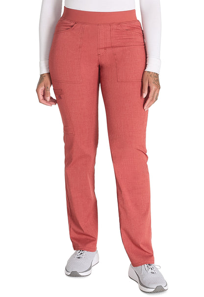 Balance DK135 Mid Rise Tapered Leg Pull-on Pants Heather Clay Model Image Front | Dickies