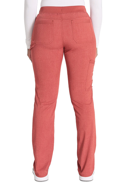 Balance DK135 Mid Rise Tapered Leg Pull-on Pants Heather Clay Model Image Back | Dickies