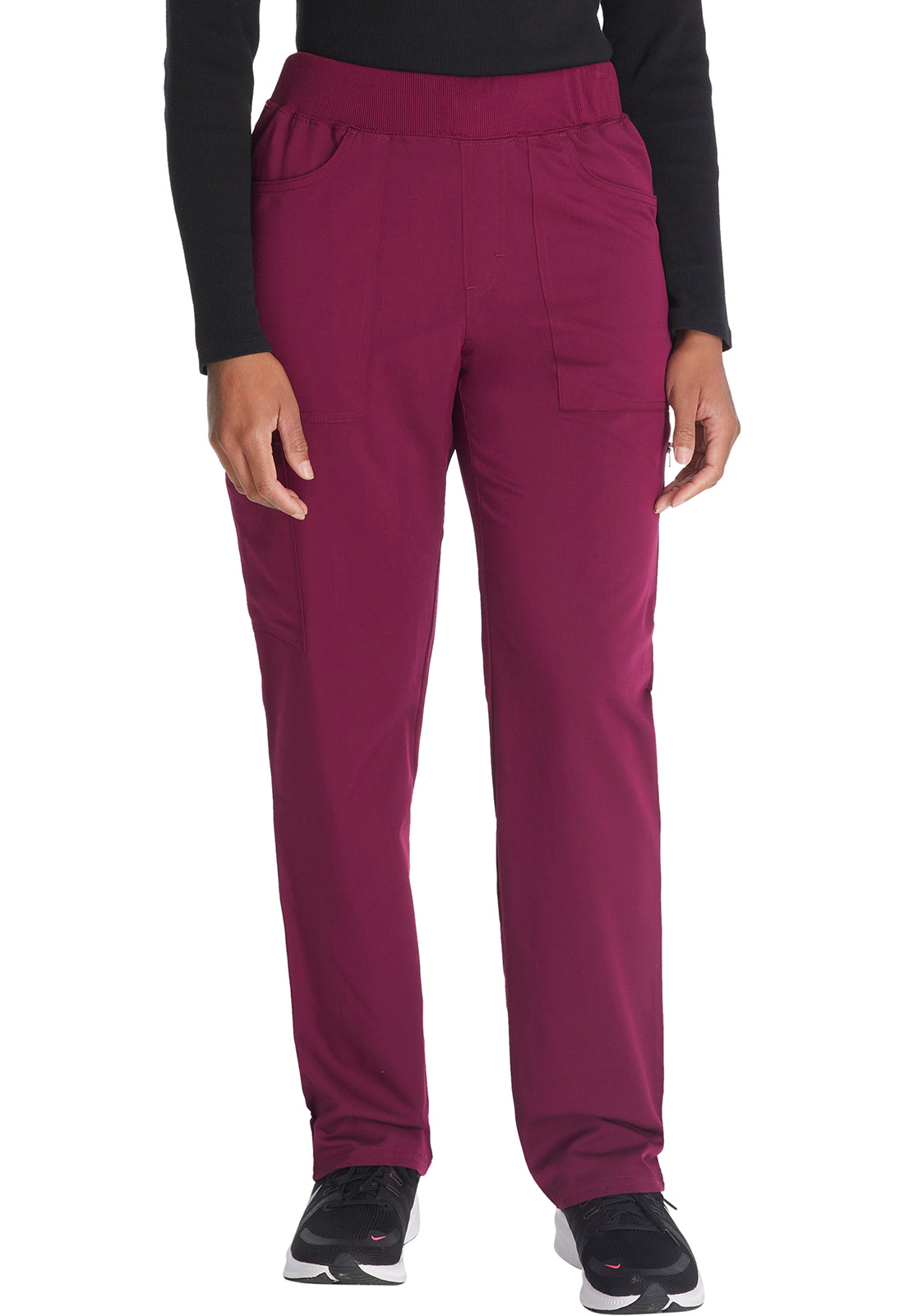 Balance DK135 Mid Rise Tapered Leg Pull-on Pants Wine