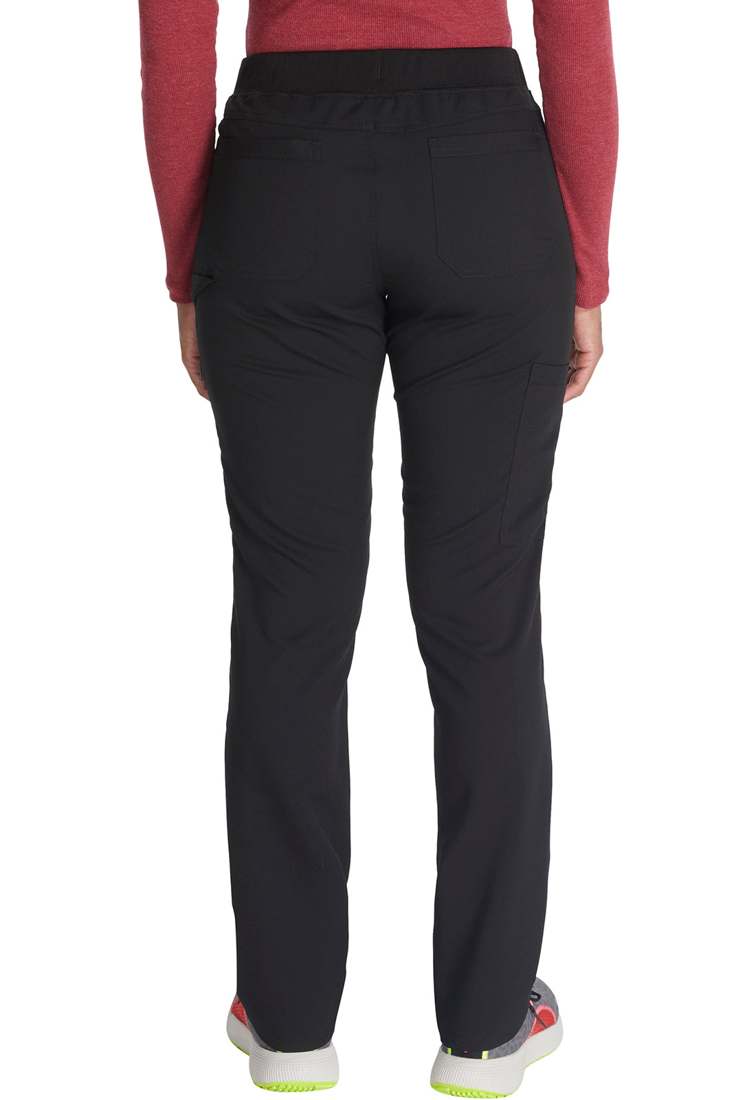 Balance DK135 Mid Rise Tapered Leg Pull-on Pants Black Model Image Back | Dickies