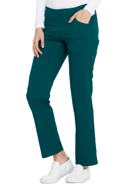 Balance DK135 Mid Rise Tapered Leg Pull-on Pants Caribbean Blue Model Image Right Side | Dickies