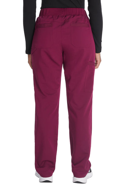 Balance DK135 Mid Rise Tapered Leg Pull-on Pants Wine Model Image Back | Dickies