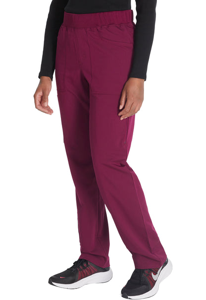 Balance DK135 Mid Rise Tapered Leg Pull-on Pants Wine Model Image Right Side | Dickies