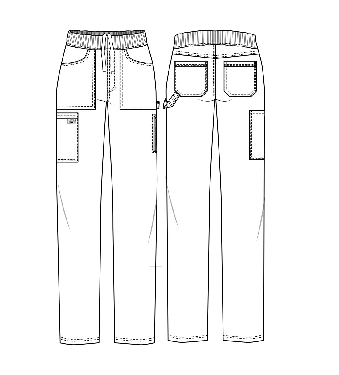 Balance DK135 Women's Mid Rise Tapered Leg Pull-on Scrub Pants Pewter