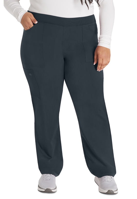 Balance DK135 Women's Mid Rise Tapered Leg Pull-on Scrub Pants Pewter