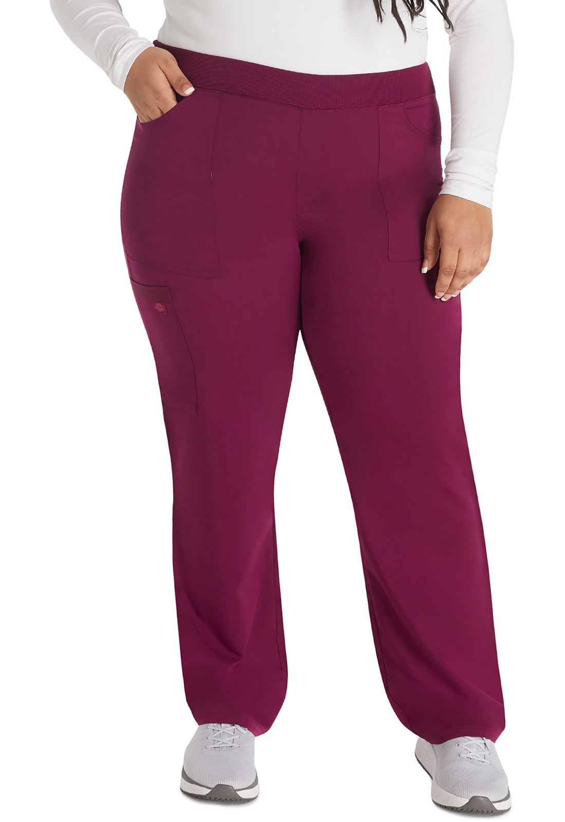 Balance DK135 Mid Rise Tapered Leg Pull-on Pants Wine